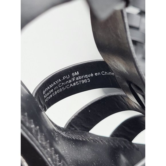 New With Defect BP Black Amaya Fisherman Chunky Platform 5" Block Heel Sz 9 - Picture 3 of 8